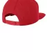 NE402 - New Era® Faux Wool Flat Bill Snapback Cap in Scarlet back view
