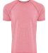 2050 Next Level Men's Mock Twist Raglan T-Shirt in Tech Pink