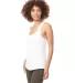 6338 Next Level Ladies' Gathered Racerback Tank in White side view
