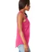 6338 Next Level Ladies' Gathered Racerback Tank in Hot pink side view