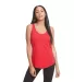 6338 Next Level Ladies' Gathered Racerback Tank in Red front view