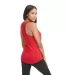 6338 Next Level Ladies' Gathered Racerback Tank in Red back view
