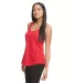 6338 Next Level Ladies' Gathered Racerback Tank in Red side view