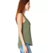 6338 Next Level Ladies' Gathered Racerback Tank in Military green side view