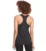 1534 Next Level Ladies Ideal Colorblock Racerback  in Hthr gray/ black back view
