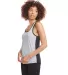 1534 Next Level Ladies Ideal Colorblock Racerback  in Hthr gray/ black side view