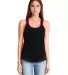 1534 Next Level Ladies Ideal Colorblock Racerback  in Black/ red front view