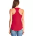 1534 Next Level Ladies Ideal Colorblock Racerback  in Black/ red back view