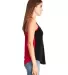 1534 Next Level Ladies Ideal Colorblock Racerback  in Black/ red side view