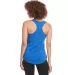 1534 Next Level Ladies Ideal Colorblock Racerback  in White/ royal back view