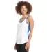 1534 Next Level Ladies Ideal Colorblock Racerback  in White/ royal side view