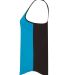 1534 Next Level Ladies Ideal Colorblock Racerback  in Turquoise/ black side view