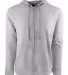 9601 Next Level French Terry Zip Up Hoodie HTH GRY/ HTH GRY front view