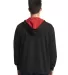 9601 Next Level French Terry Zip Up Hoodie BLACK/ RED back view