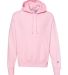 S1051 Champion Logo Reverse Weave Hoodie Candy Pink front view