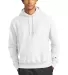 Champion S1051 Reverse Weave Hoodie in White front view