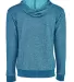 9600 Next Level Adult Denim Fleece Full-Zip Hoodie in Turquoise back view