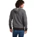 9600 Next Level Adult Denim Fleece Full-Zip Hoodie in Black back view