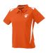 5013 Augusta Ladies' Premier Sport Shirt in Orange/ white front view