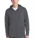 ST238 Sport-Tek Sport-Wick Fleece Full-Zip Hooded  in Dark smk grey front view