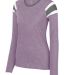 3012 Augusta Sportswear Ladies' Long-Sleeve Fanati in Lavender/ slate/ white front view
