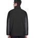 D997 Devon & Jones Men's Soft Shell Colorblock Jac BLCK/ DK CHRCOAL back view