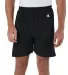 8187 Champion 6.3 oz. Ringspun Cotton Gym Shorts in Black front view