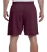 8187 Champion 6.3 oz. Ringspun Cotton Gym Shorts in Maroon back view