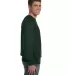 Champion S1049 Logo Reverse Weave Pullover Sweatsh in Dark green side view