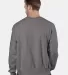 Champion S1049 Logo Reverse Weave Pullover Sweatsh in Stone grey back view