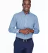 D640 Devon & Jones Men's Crown Collection™ Gingh FRENCH BLUE front view