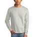 Champion CC8C Logo Long-Sleeve Tagless Tee in Light steel front view