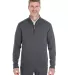 DG478 Devon & Jones Men's Manchester Fully-Fashion DK GREY HTH/ BLK front view