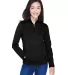 DG798W Devon & Jones Ladies' Newbury Mélange Flee BLACK HEATHER front view