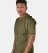 Champion T105 Logo Heritage Jersey T-Shirt Fresh Olive side view