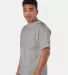 Champion T105 Logo Heritage Jersey T-Shirt Oxford Grey side view