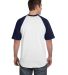 423 Augusta Sportswear Adult Short-Sleeve Baseball in White/ navy back view
