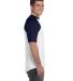 423 Augusta Sportswear Adult Short-Sleeve Baseball in White/ navy side view