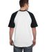 423 Augusta Sportswear Adult Short-Sleeve Baseball in White/ black back view