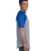 423 Augusta Sportswear Adult Short-Sleeve Baseball in Athletic heather/ royal side view
