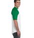 423 Augusta Sportswear Adult Short-Sleeve Baseball in White/ kelly side view