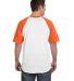 423 Augusta Sportswear Adult Short-Sleeve Baseball in White/ orange back view