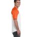 423 Augusta Sportswear Adult Short-Sleeve Baseball in White/ orange side view