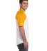423 Augusta Sportswear Adult Short-Sleeve Baseball in White/ gold side view