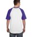 423 Augusta Sportswear Adult Short-Sleeve Baseball in White/ purple back view