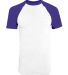423 Augusta Sportswear Adult Short-Sleeve Baseball White/ Purple