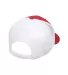 Yupoong 6606 Retro Trucker Hat in Red/ white back view