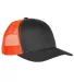 Yupoong 6606 Retro Trucker Hat in Charcoal/ neon orange front view