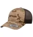 Yupoong 6606 Retro Trucker Hat in Multicam arid/ brown front view