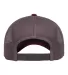 Yupoong 6606 Retro Trucker Hat in Maroon/ grey back view